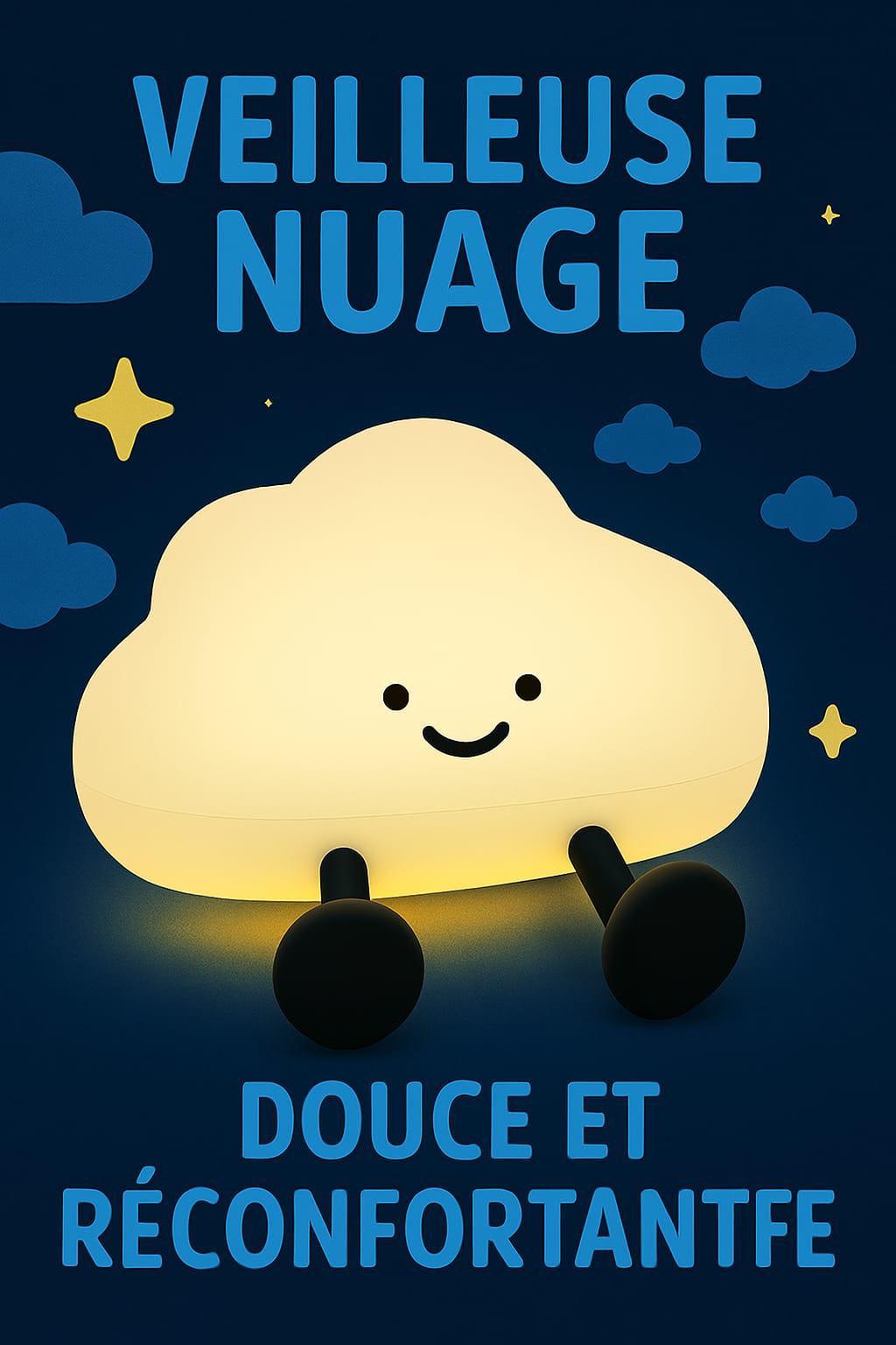 ☁️ Veilleuse Nuage Douce™ – La lumière réconfortante qui berce les nuits 🌙✨