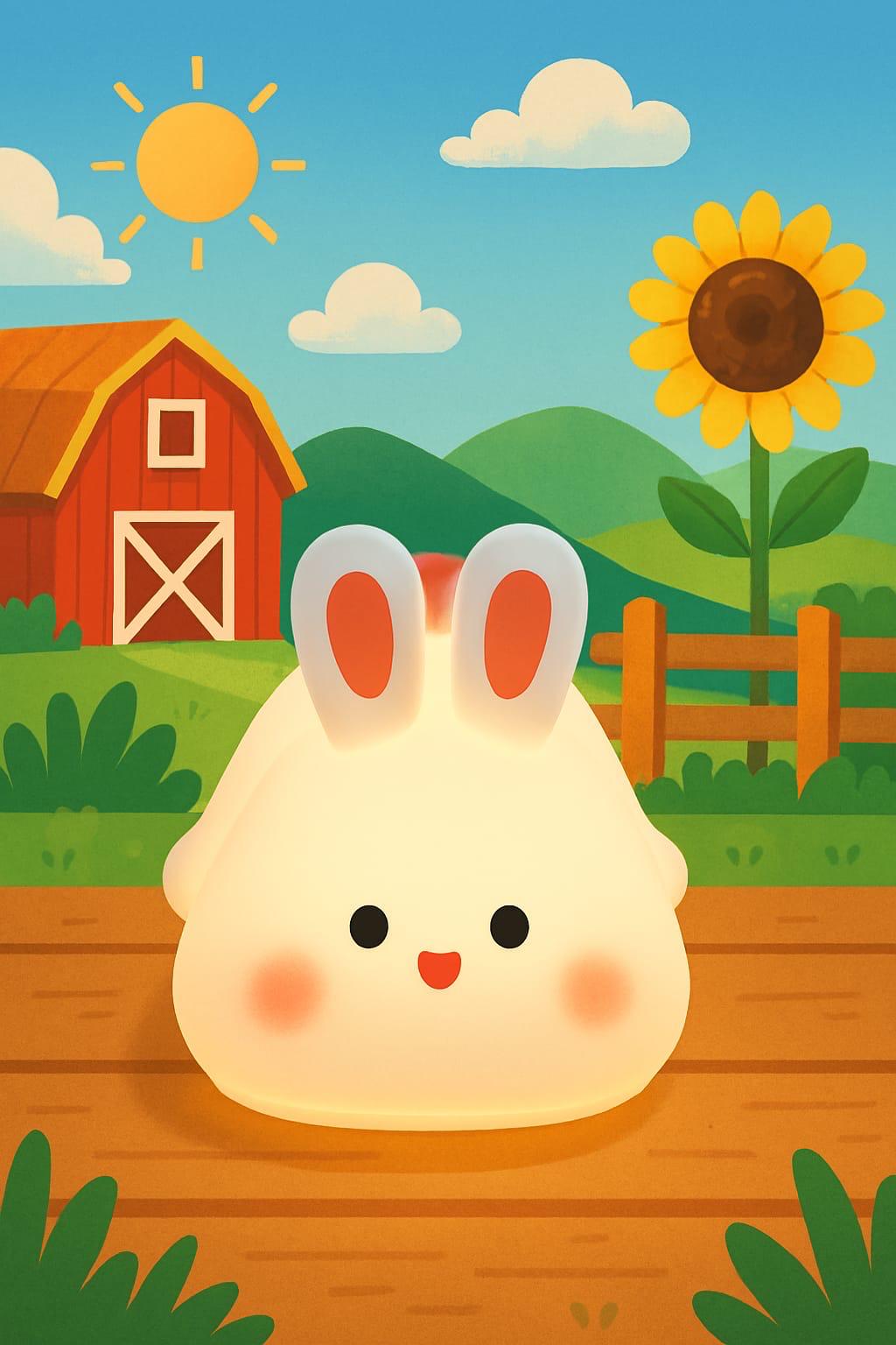 🐰 Veilleuse Lapin en Silicone – Douceur et Lumière pour Petits Rêveurs