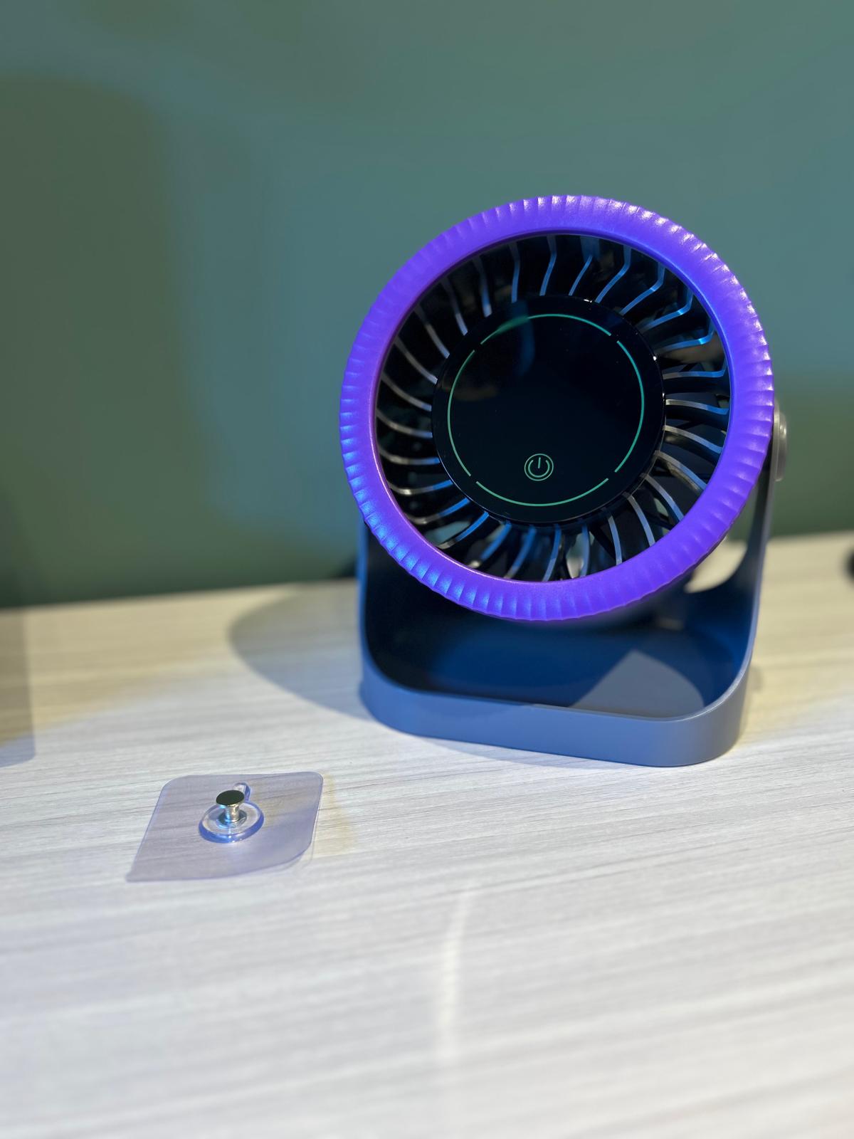 Ventilateur de Bureau 5 Vitesses – Orientable et Accrochable, Design Compact