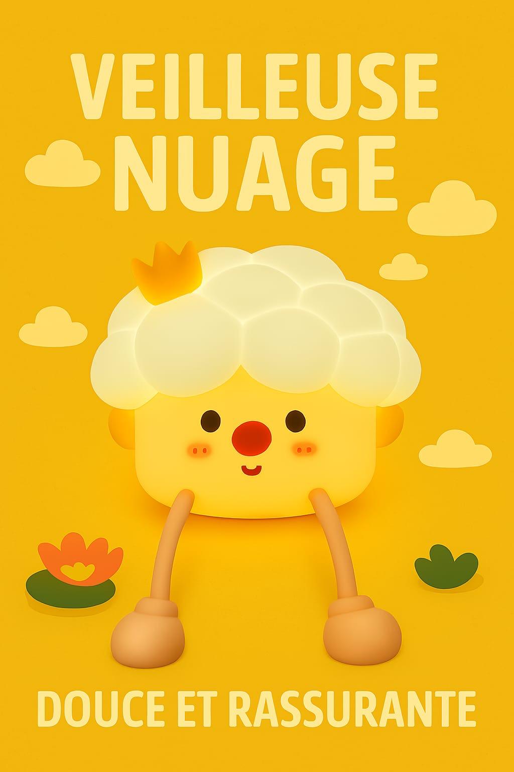 ☁️ Veilleuse Nuage – Douce et Rassurante