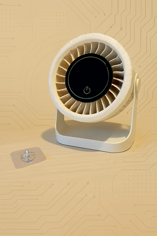 Ventilateur de Bureau 5 Vitesses – Orientable et Accrochable, Design Compact