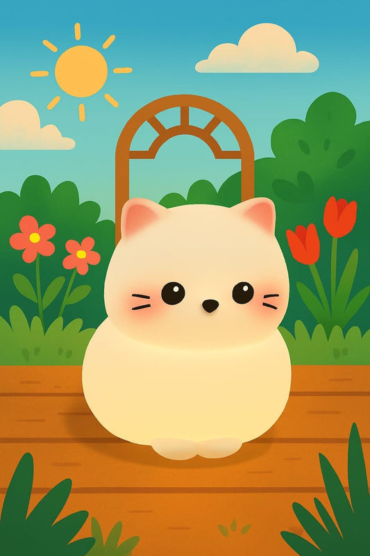 🌟 Veilleuse Chat Mignon en Silicone – Douce et agréable