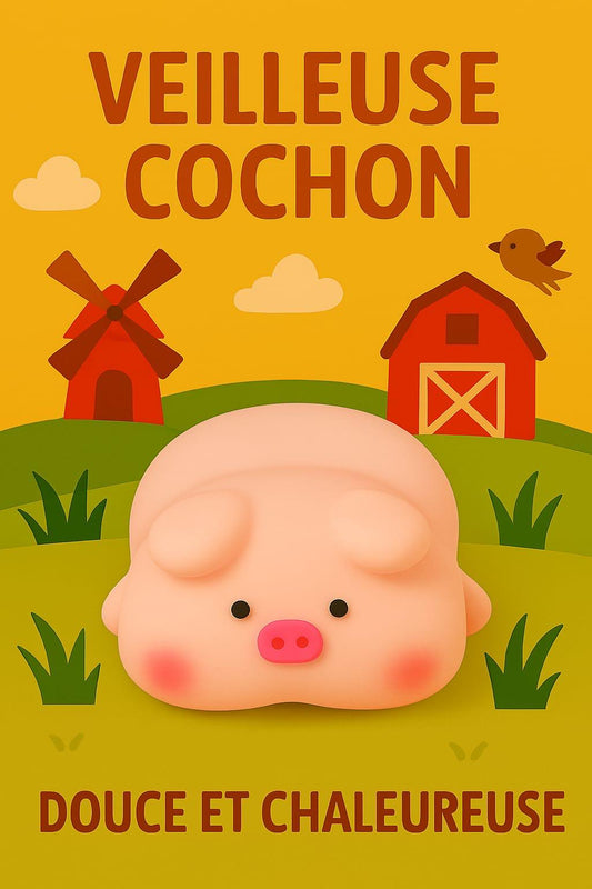 🐷 Veilleuse Cochon Douce™ – Plus qu'une lumière, un compagnon de tendresse 🌙💖