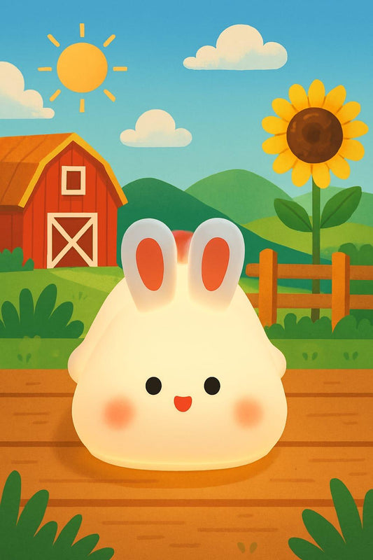 🐰 Veilleuse Lapin en Silicone – Douceur et Lumière pour Petits Rêveurs
